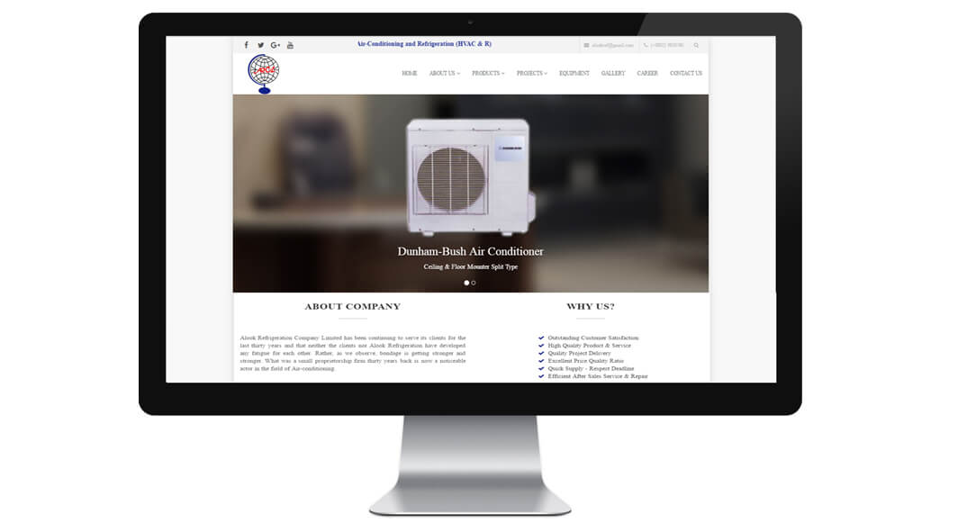 Corporate Website- Alook Refrigeration Co. Ltd